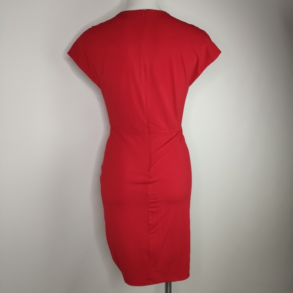 Belle Badgley Mischka Red Sheath Dress NWT - Picture 3 of 6